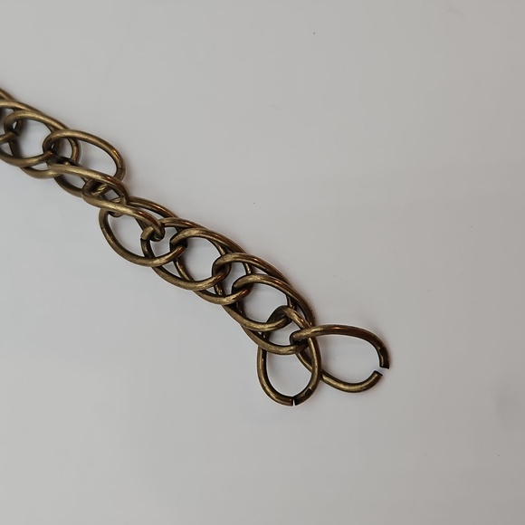 Chico's Chic Floral Belt with Blue and Gold Accents Vintage Metallic Metal 48" - Picture 3 of 6